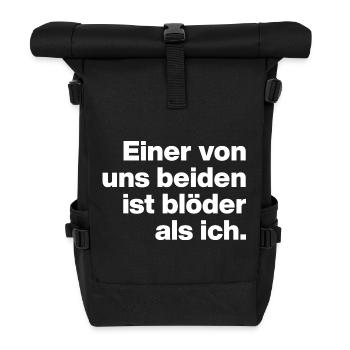 L’UN DE NOUS EST PLUS STUPIDE QUE MOI. SARCASME, COQUIN - Sac à dos roll top - noir - Devant