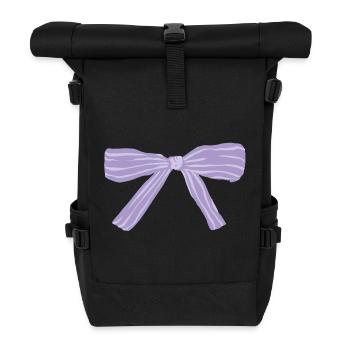 Ruban lavande - Sac à dos roll top - noir - Devant