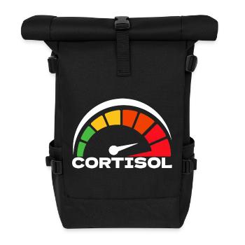 Funny Low cortisol Hilarious Stress Free Cortisol - Roll Top Backpack - black - Front