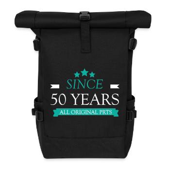 50th birthday, Since 50 years - Roll Top Backpack - black - Front