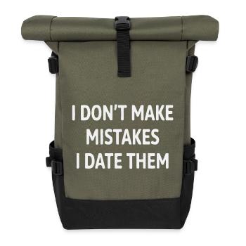 I Date Error Saying - Roll Top Backpack - olive/black - Front
