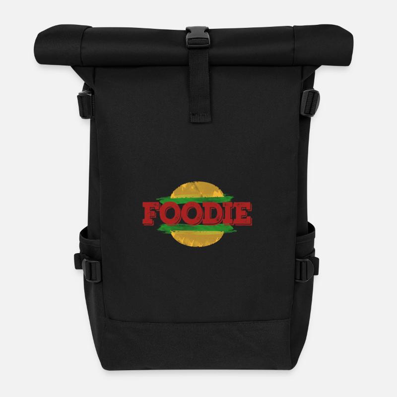 Hamburger de restauration rapide foodie - Sac à dos roll top - noir