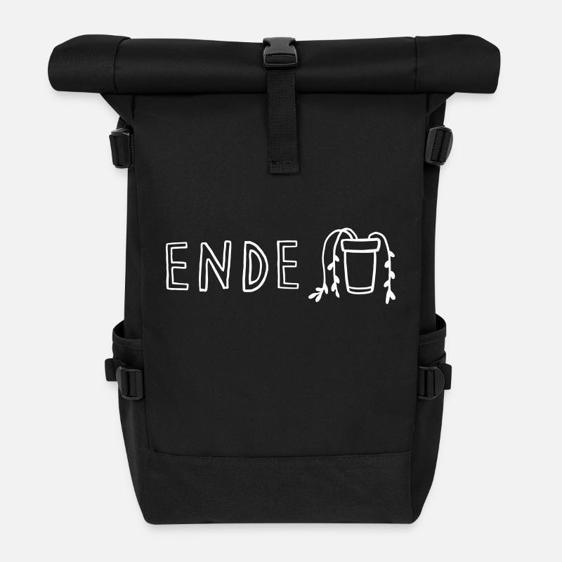 Ende. Pflanze tot. - Rolltop Rucksack - Schwarz