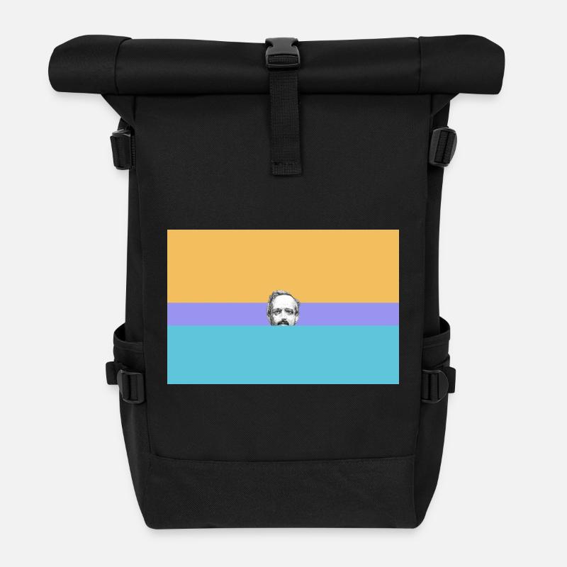 Kopf des Mannes - Rolltop Rucksack - Schwarz