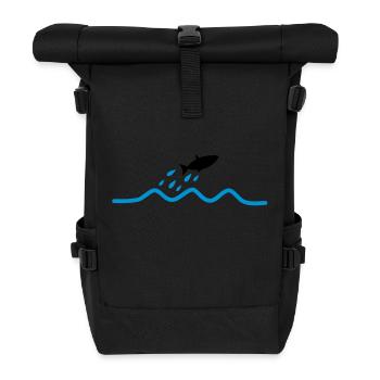 flying_fish - Rolltop Rucksack - Schwarz - Vorne
