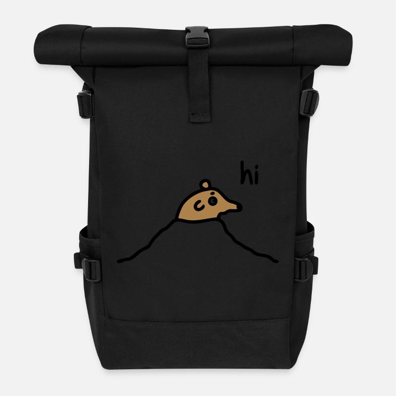 Maulwurf Maulwurfhügel - V2 - Rolltop Rucksack - Schwarz