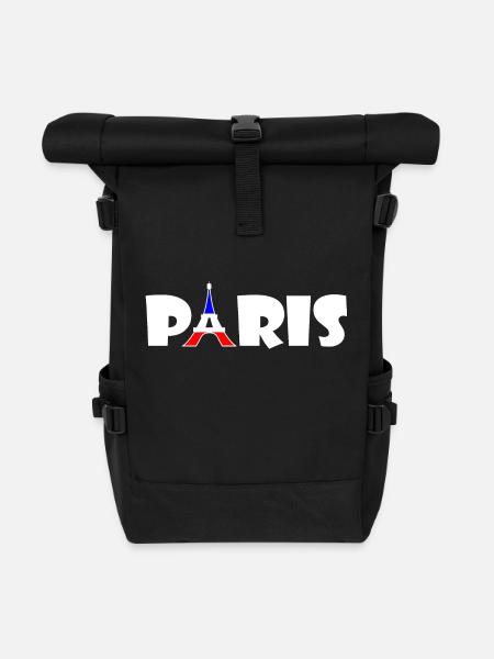 Paris - Rolltop Rucksack - Schwarz