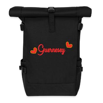 GUERNSEY - Rolltop Rucksack - Schwarz - Vorne