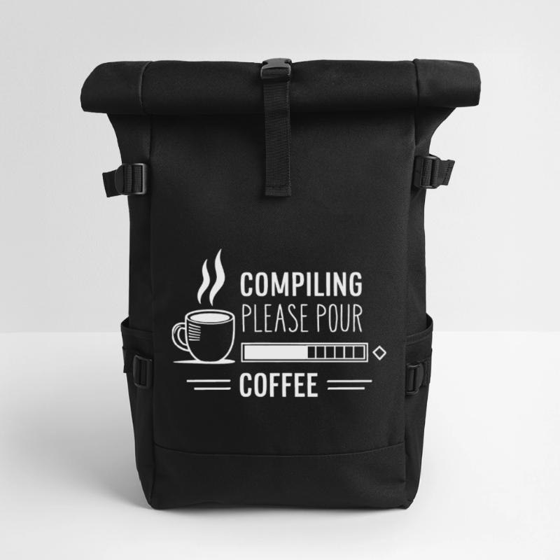 Aus Kaffee Code generieren Programmierer Rolltop Rucksack