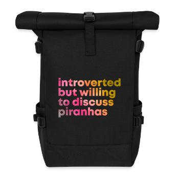 Piranha - Rolltop Rucksack - Schwarz - Vorne