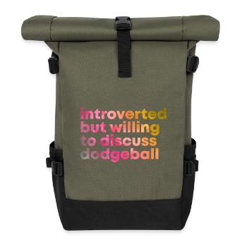 Ballon chasseur - Sac à dos roll top - olive/noir - Devant