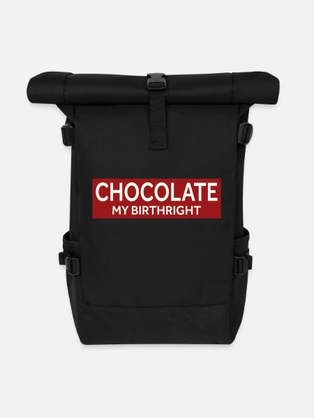 CHOCOLATE MY BIRTHRIGHT - Rolltop Rucksack - Schwarz