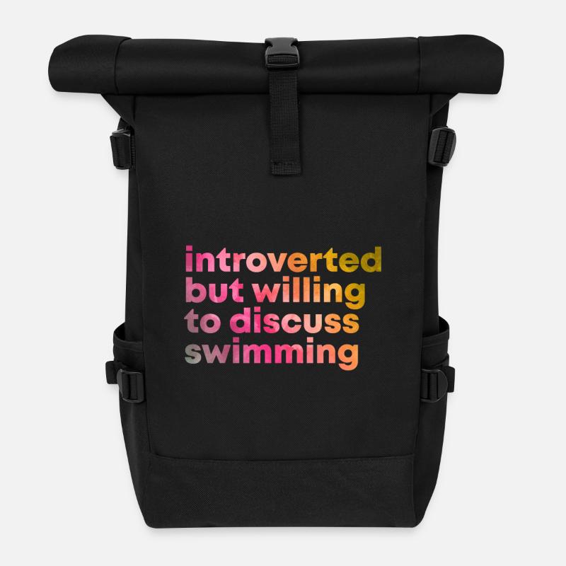 Swim - Roll Top Backpack - black