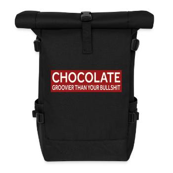 CHOCOLATE - GROOVIER THAN YOUR BULLSHIT - Roll Top Backpack - black - Front