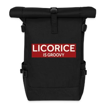 LICORICE IS GROOVY - Rolltop Rucksack - Schwarz - Vorne