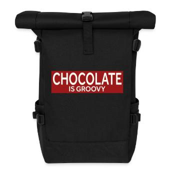 LE CHOCOLAT, C’EST GROOVY - Sac à dos roll top - noir - Devant