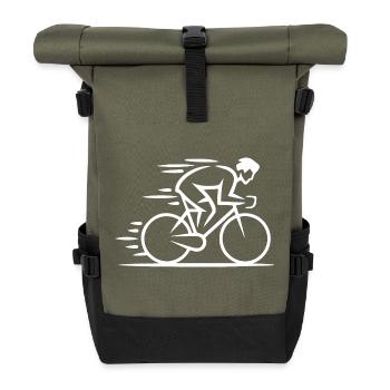 Cycle minimaliste - Sac à dos roll top - olive/noir - Devant