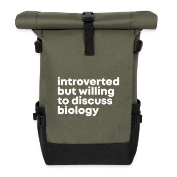biologie - Sac à dos roll top - olive/noir - Devant