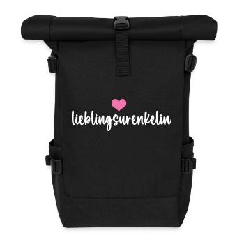 Urenkelin LIEBLINGSURENKELIN Urenkel Mädchen Enkel - Rolltop Rucksack - Schwarz - Vorne