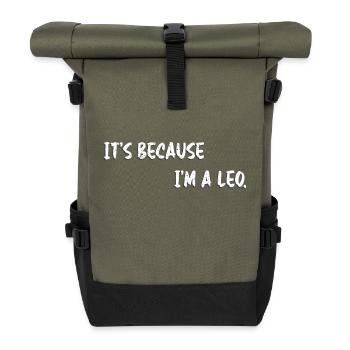 Zodiac sign Leo - Roll Top Backpack - olive/black - Front
