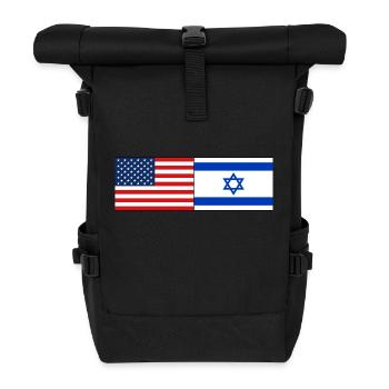 États-Unis, Israël Drapeau - Sac à dos roll top - noir - Devant