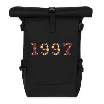 Fleurs 1997 - Sac à dos roll top - noir - Devant