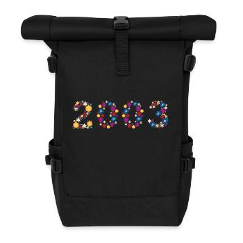 Fleurs 2003 - Sac à dos roll top - noir - Devant