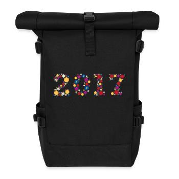 Fleurs 2017 - Sac à dos roll top - noir - Devant