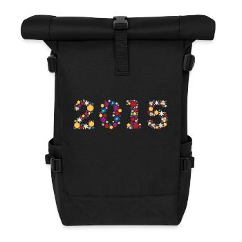 Fleurs 2015 - Sac à dos roll top - noir - Devant