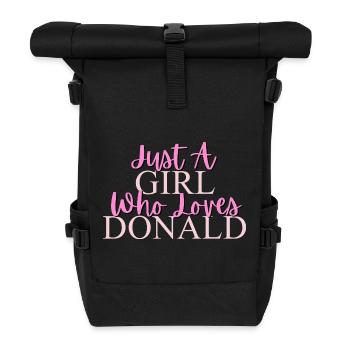 Citation motivante sur le pouvoir des filles - Sac à dos roll top - noir - Devant