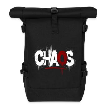 Chaos Splatter Symbolism - Roll Top Backpack - black - Front