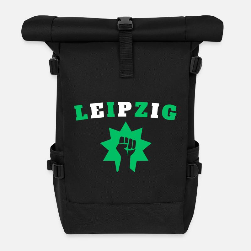 Leipzig - Rolltop Rucksack - Schwarz