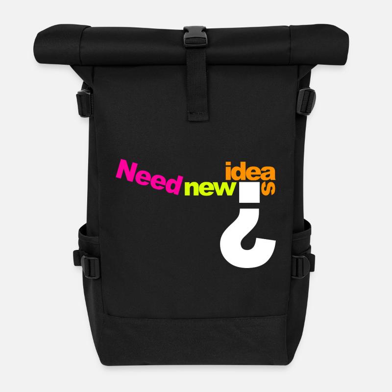 Need New Ideas Color Burst - Rolltop Rucksack - Schwarz