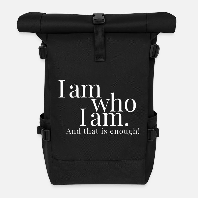 Je suis qui je suis. Et cela suffit. Bashar ! - Sac à dos roll top - noir