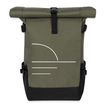 SUN - Rolltop Rucksack - Olive/Schwarz - Vorne
