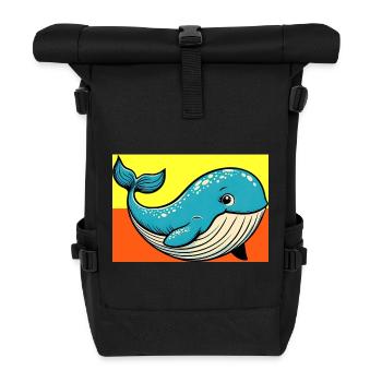 Wal - Rolltop Rucksack - Schwarz - Vorne