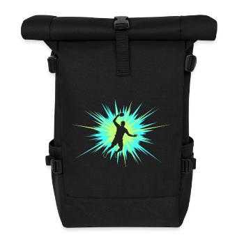 Table Tennis Table Ping Pong Ball Sports Smashing - Roll Top Backpack - black - Front