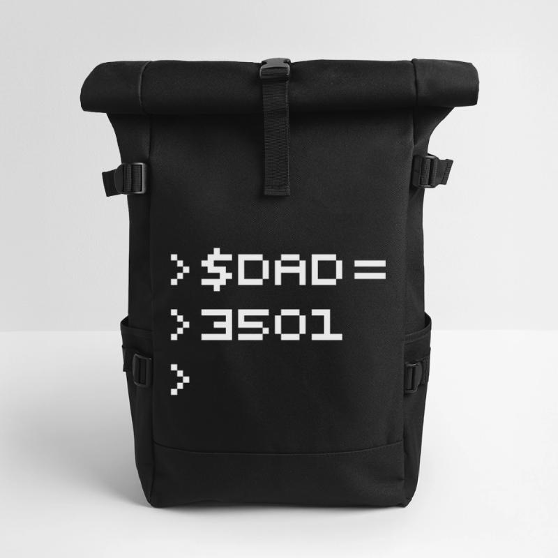 DAD Terminal de Pixels Nerd Code 8-Bits Rétro Sac à dos roll top
