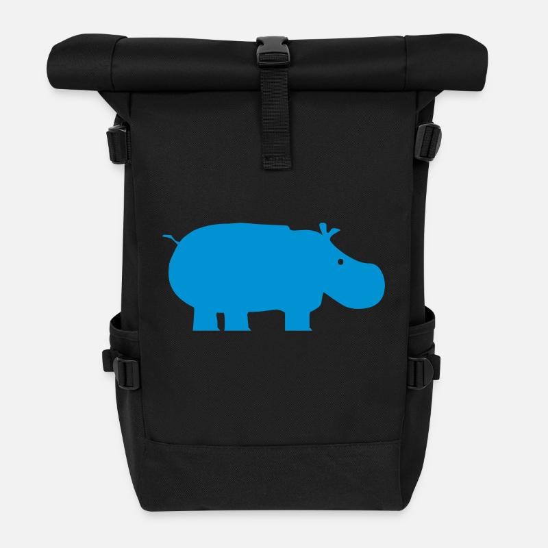 nilpferd - Rolltop Rucksack - Schwarz