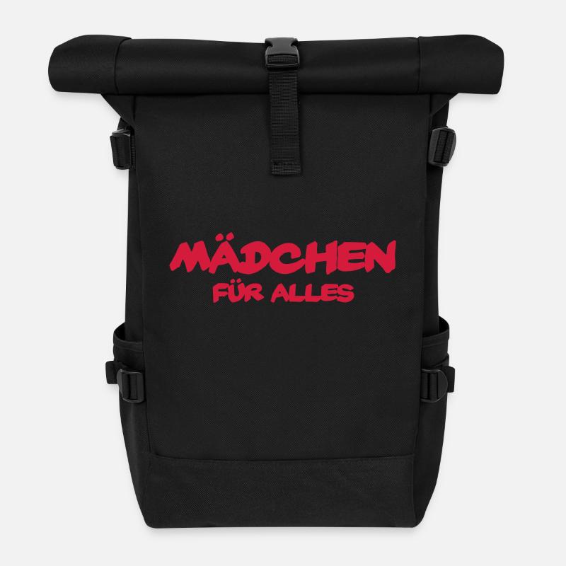 Mädchen für alles - Rolltop Rucksack - Schwarz