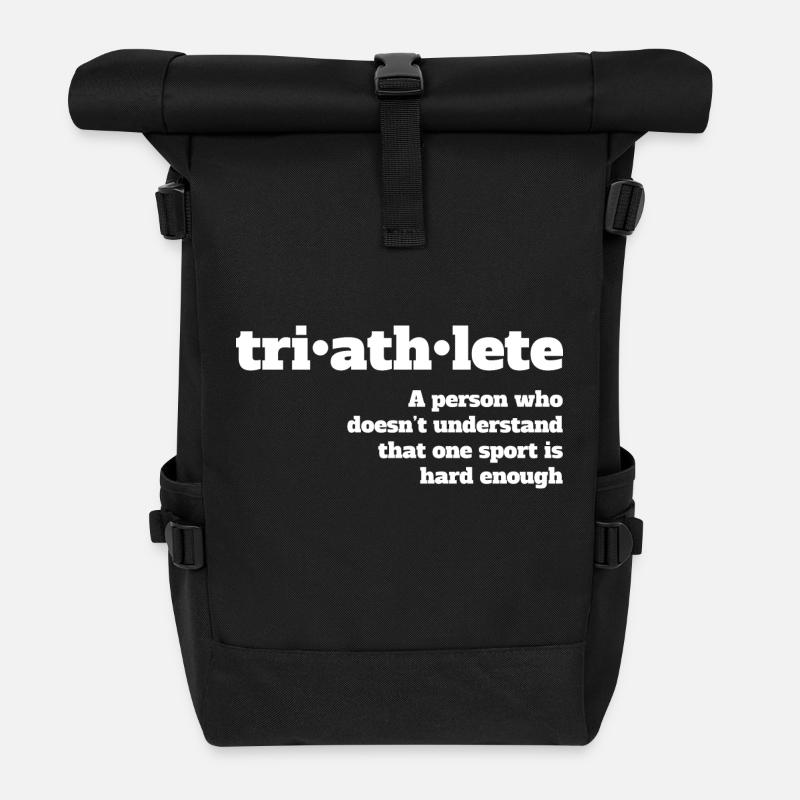Triathlètes - Pas assez dur - Sac à dos roll top - noir