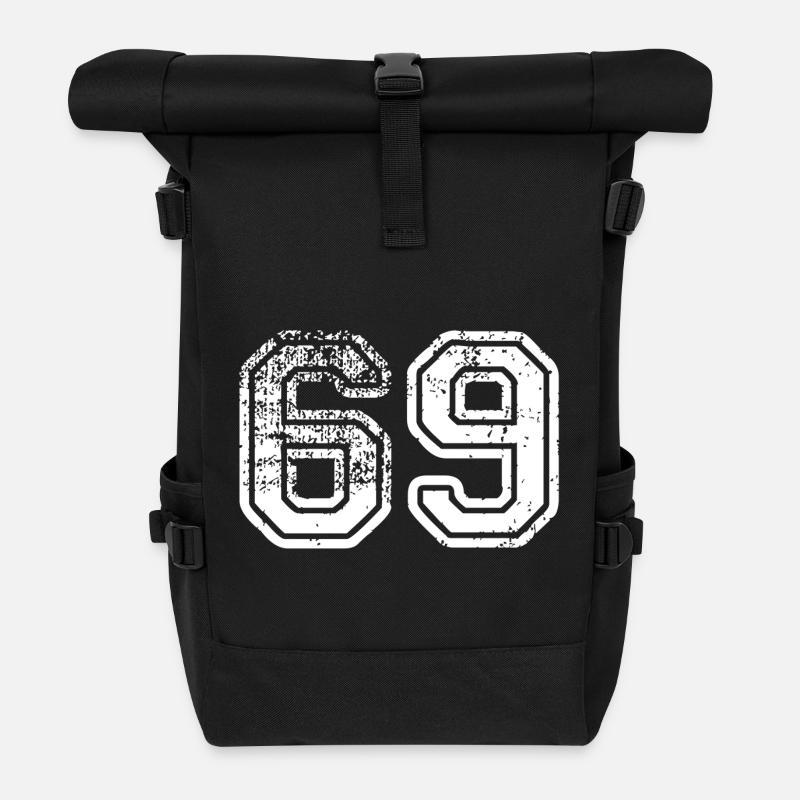 69 - Roll Top Backpack - black