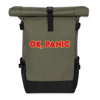 Ok, panic - Rolltop Rucksack - Olive/Schwarz - Vorne