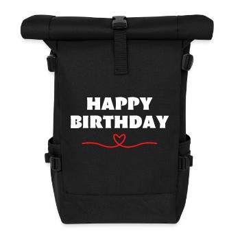 Joyeux anniversaire Salutation d’anniversaire Cadeau d’anniversaire - Sac à dos roll top - noir - Devant