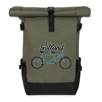 Das ist Gotland - Tandem Bike - Rolltop Rucksack - Olive/Schwarz - Vorne