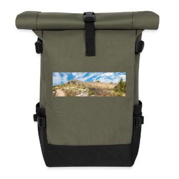Die Mauer von Oštrica (Bedem Grebastica) Kroatien - Rolltop Rucksack - Olive/Schwarz - Vorne