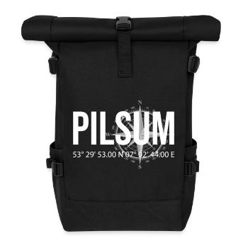 Koordinaten Pilsum - Rolltop Rucksack - Schwarz - Vorne