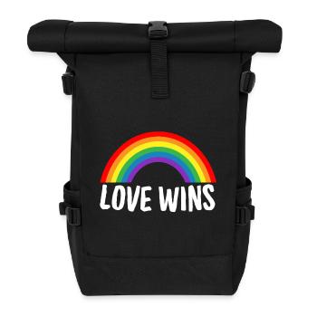 Love wins - Roll Top Backpack - black - Front