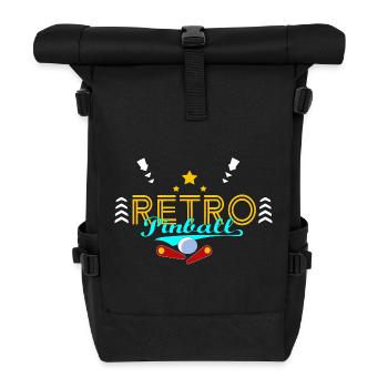 Retro-Flipper - Rolltop Rucksack - Schwarz - Vorne