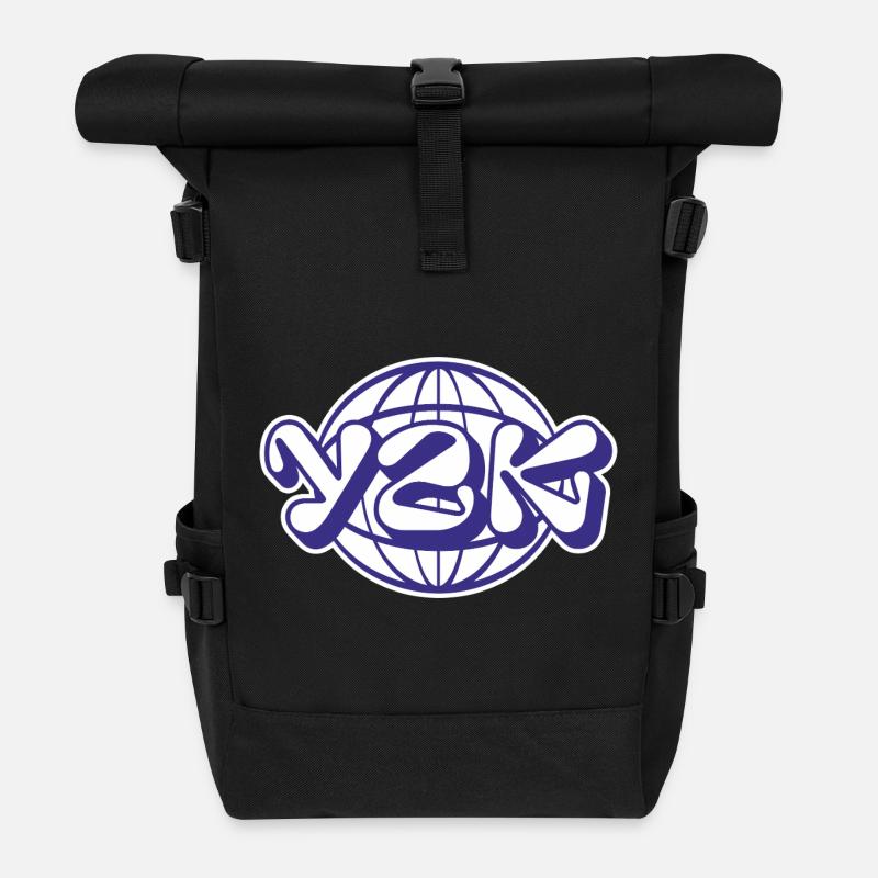 Y2K - Rolltop Rucksack - Schwarz